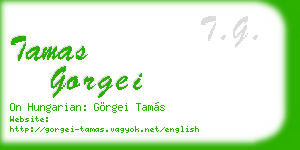 tamas gorgei business card